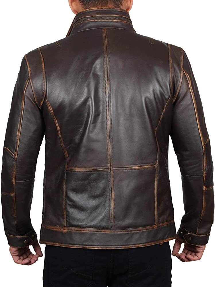 Men Biker Leather Jacket, Hand Made Brown Leather Jacket Motorcycle Mens leather Jacket | Top Quality Stylish Jacket / Party Wear Jacket