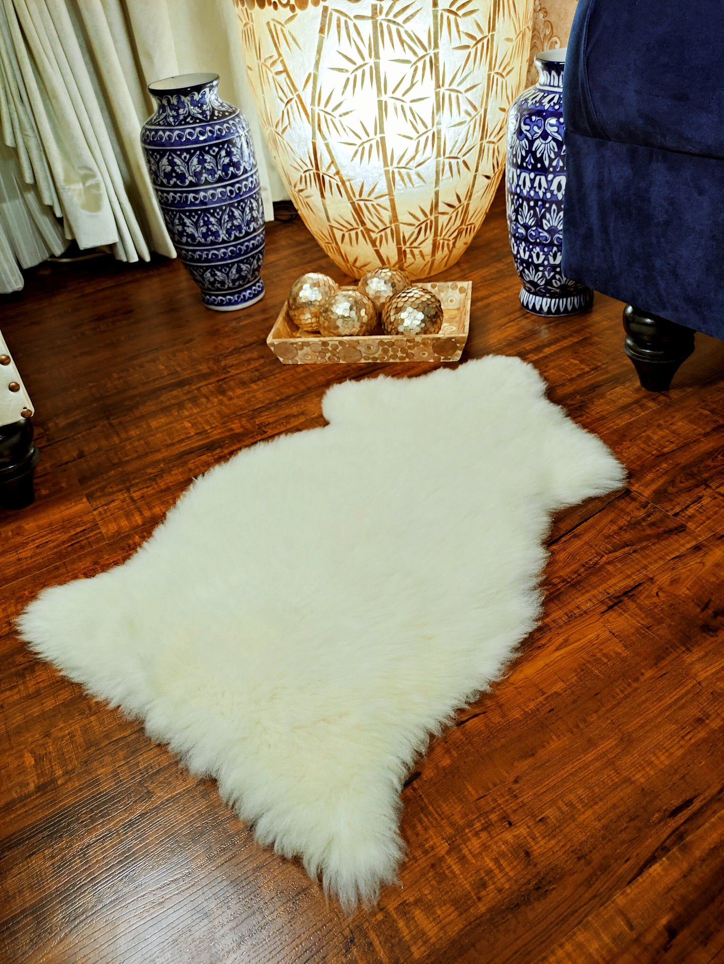 Genuine Sheepskin Rug Ivory White Sheepskin Single Pelt Wool Fur Throw 2.5ft x 1.5ft/Single Pelt 2x3 Australian Sheepskin Soft Floor Matt