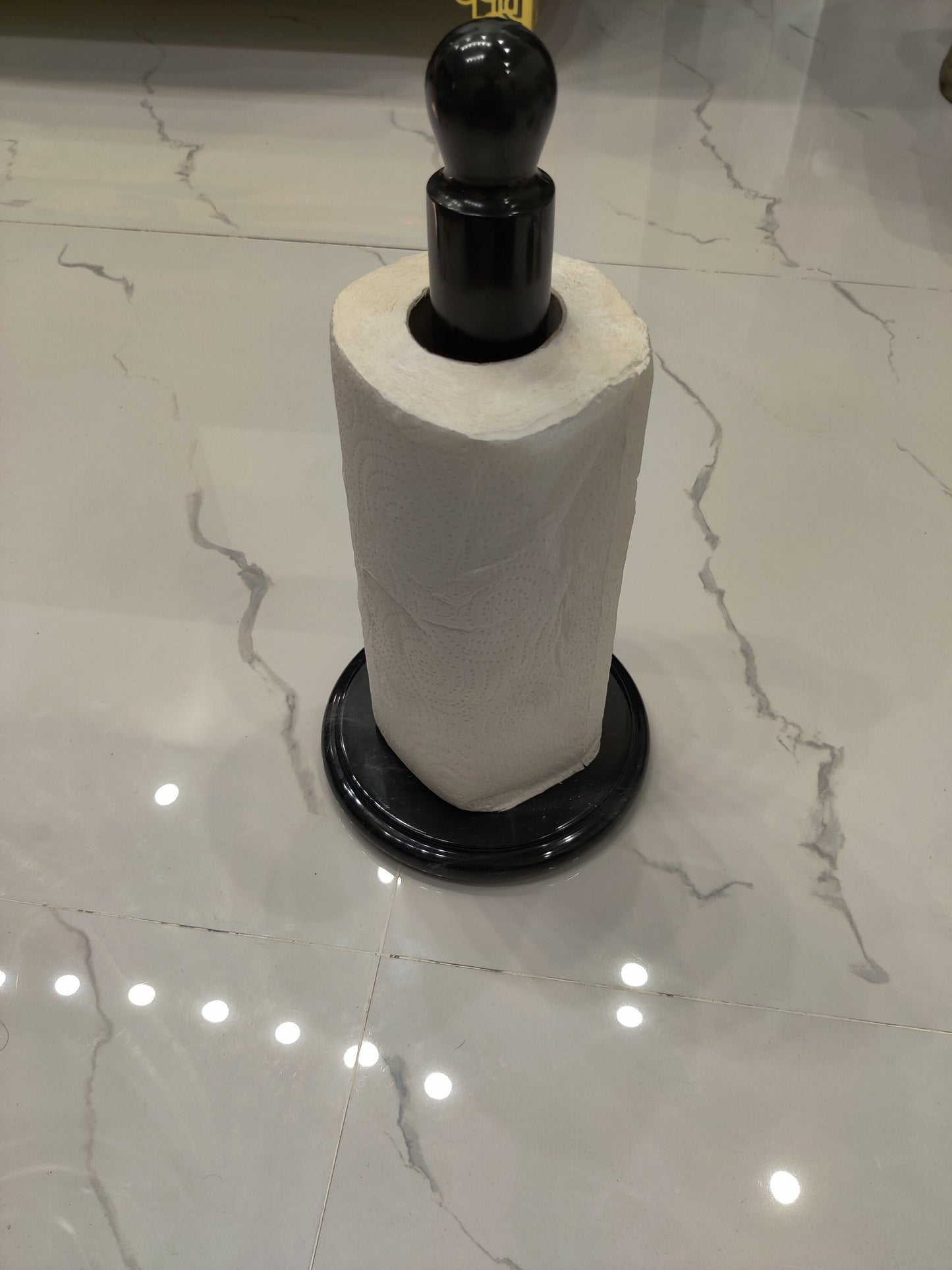 Marble Paper Towel Holder Handmade Decorative Marble Kitchen Towels Rack Paper Roll Holder Vintage Solid Natural Stone Hand Polished