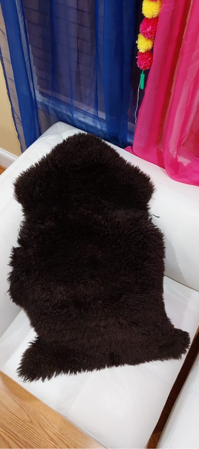 Genuine Real Australian Sheepskin / Lambskin Rug | Sheepskin throw | Chair Cover | Soft and Silky Rug | Brown Single Pelt 2x3