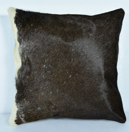 Real original skin Cowhide Pillow Cover, Natural Luxurious Hair Cushion Pillow Covers, Genuine Leather 16 '' x 16 '' Christmas Decor