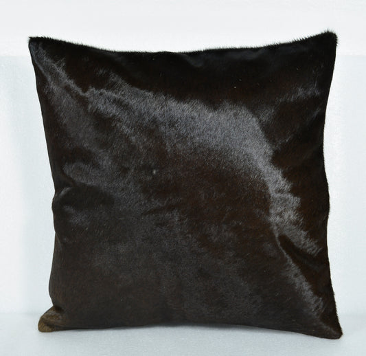 Tricolor Cowhide Cushion Pillowcases/Real original skin Cowhide Pillow Cover,  Tri Color Shade of Brown 16 X 16 | Christmas Decor Cushion Pillow Covers