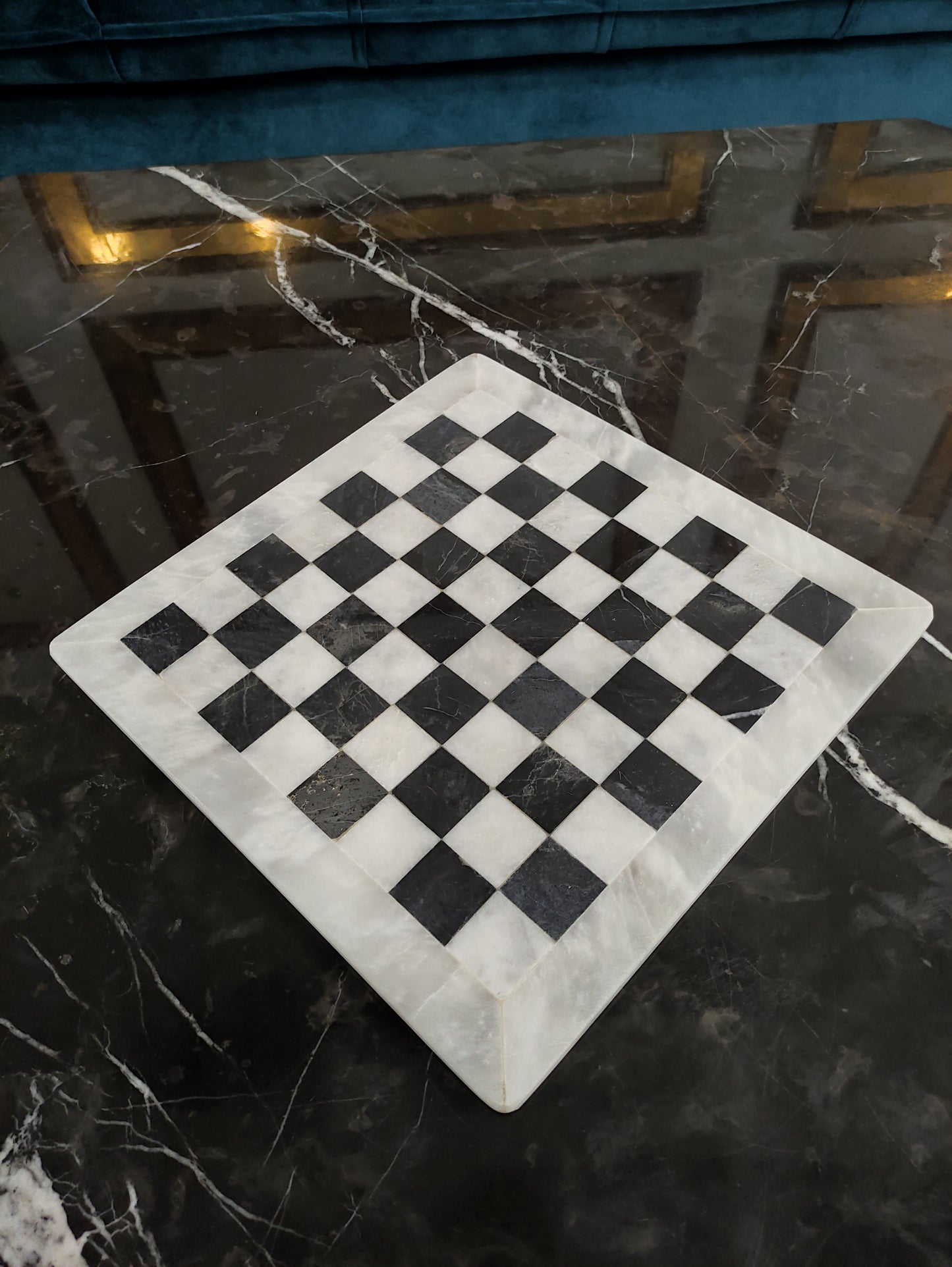 Handmade Marble Chess Set Indoor Adult Chess Game Marble Chess Board Handcraft 16" x 16" And 12" x 12"Premium Top Quality Chess Board