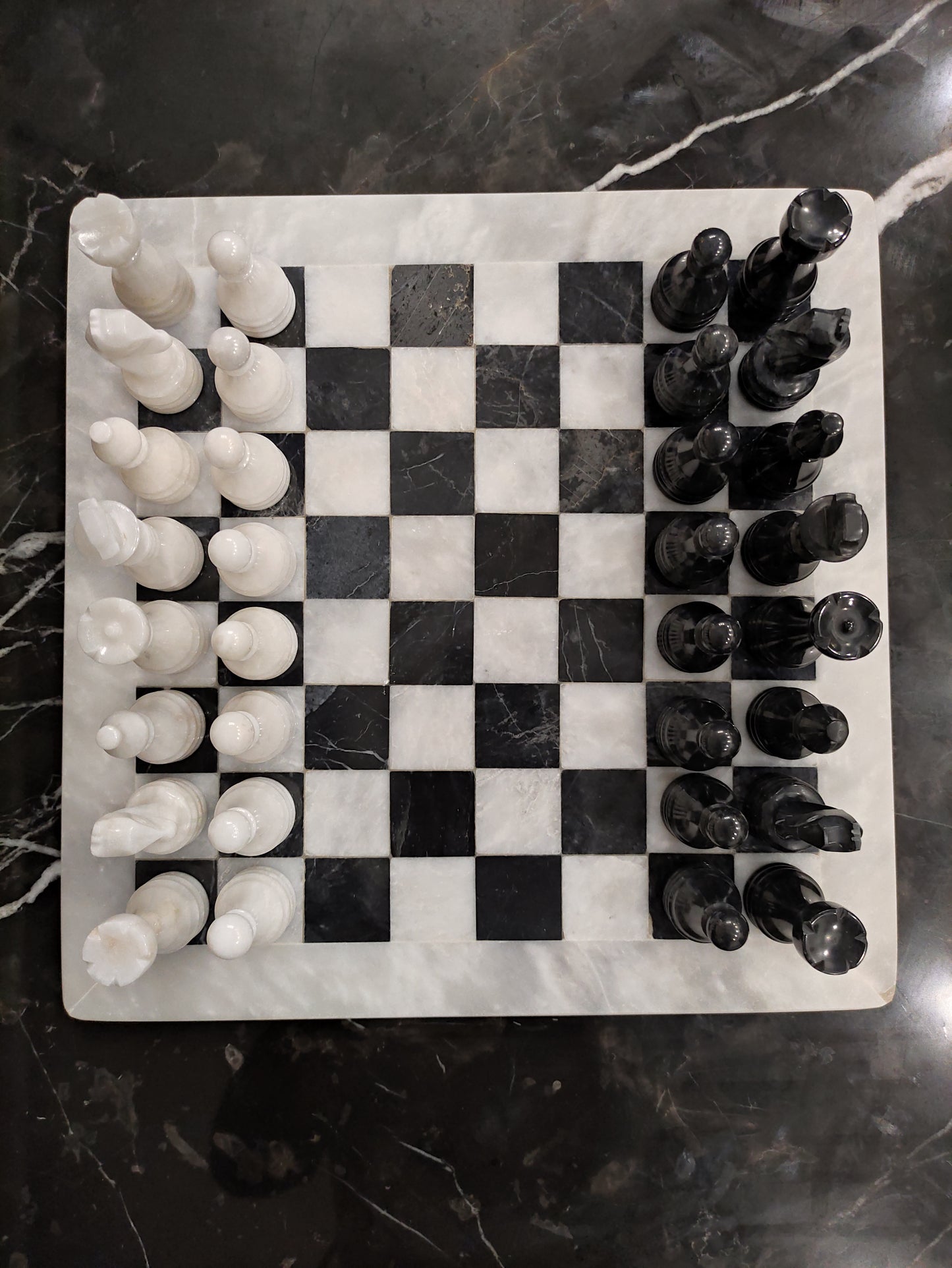 Handmade Marble Chess Set Indoor Adult Chess Game Marble Chess Board Handcraft 16" x 16" And 12" x 12"Premium Top Quality Chess Board