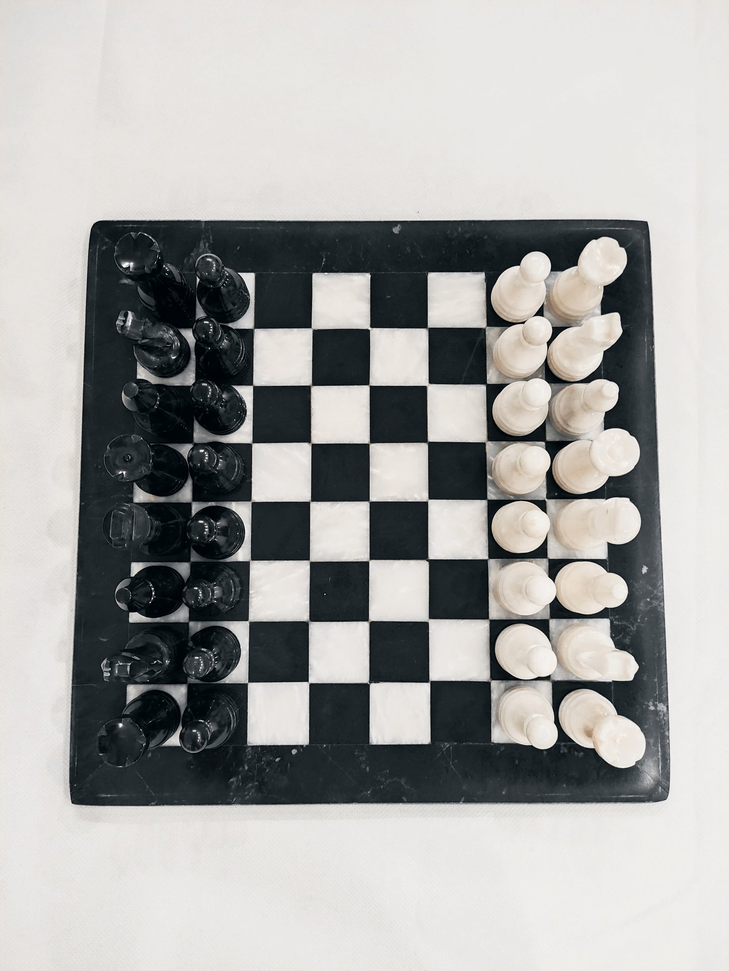 Handmade Marble Chess Set Indoor Adult Chess Game Marble Chess Board Handcraft 16" x 16" And 12" x 12"Premium Top Quality Chess Board