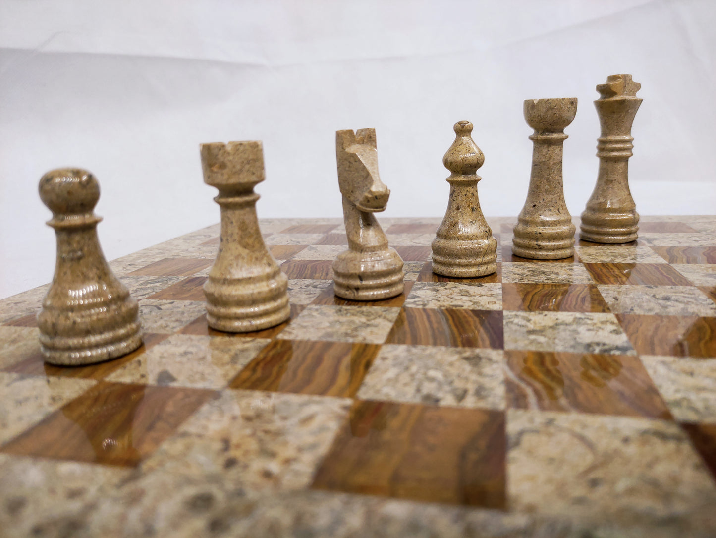 Handmade Marble Chess Board Game Unique Chess Board 16' x 16" And 12" x12" Marble Chess Set Ideal for Home Décor Weighted Chess Set Game For Adults.