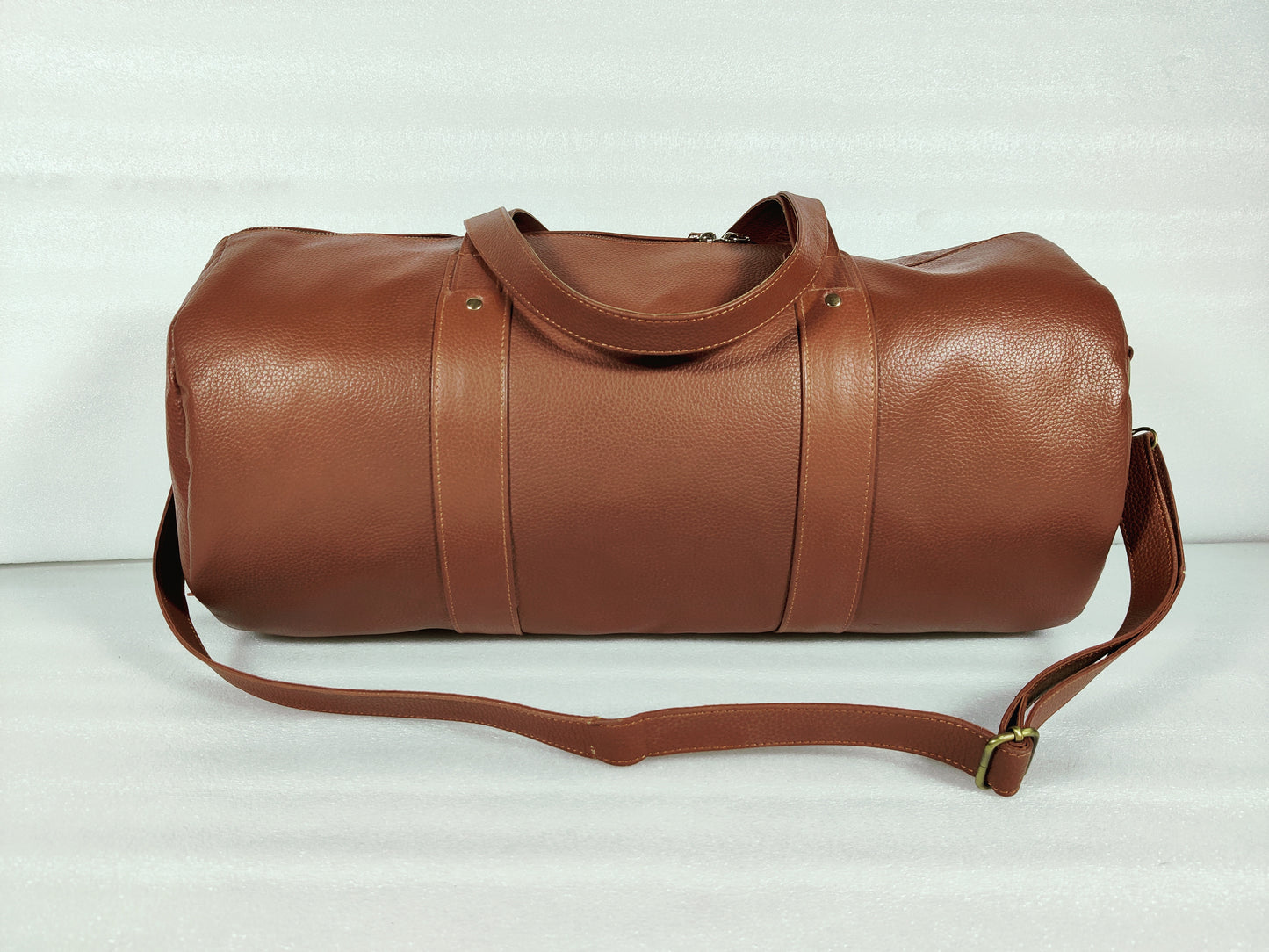 Brown Leather Duffel Bag Large Travel Bag Weekend/Overnight Bag Premium Quality