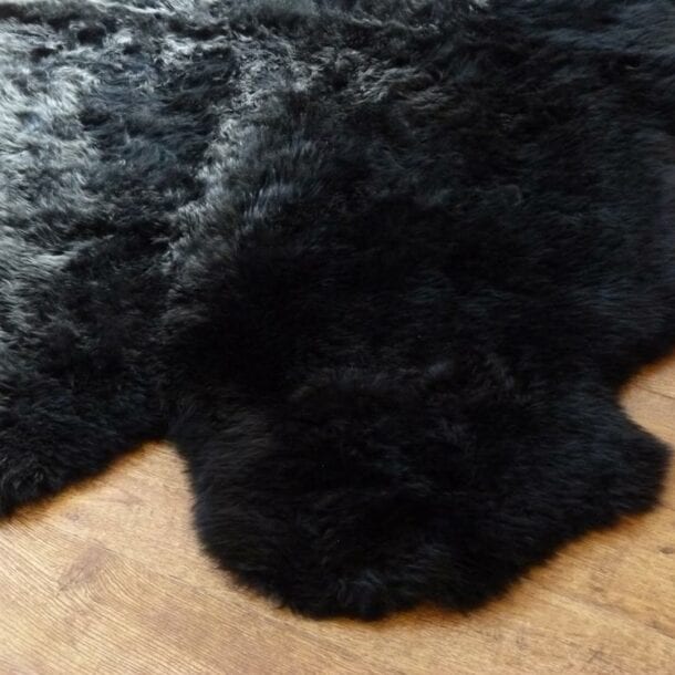 Premium Quality Quad Sheepskin Rug Natural Large Sheep Skin 4 X 6 Australian Sheep Skin Fluffy Black SheepSkin - Free Shipping