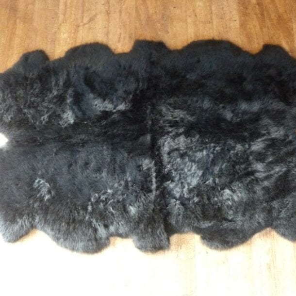 Premium Quality Quad Sheepskin Rug Natural Large Sheep Skin 4 X 6 Australian Sheep Skin Fluffy Black SheepSkin - Free Shipping