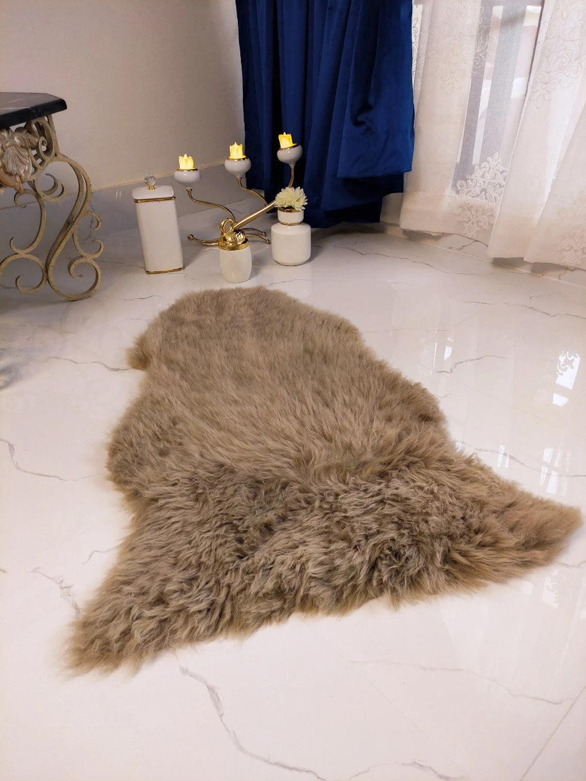 Genuine Real Sheepskin Rug Sheepskin Throw Fur Rug Australian Sheepskin Rug 2ft x 3ft Sheep Skin Rug For chair NEW