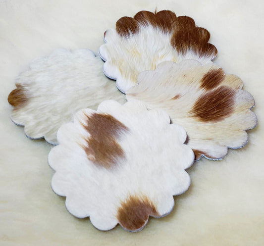 Cowhide Coaster Natural Cowhide Drink Coasters Hair On  Coasters Leather Tea Cup Coasters Home Decor & Home Living Ideas.