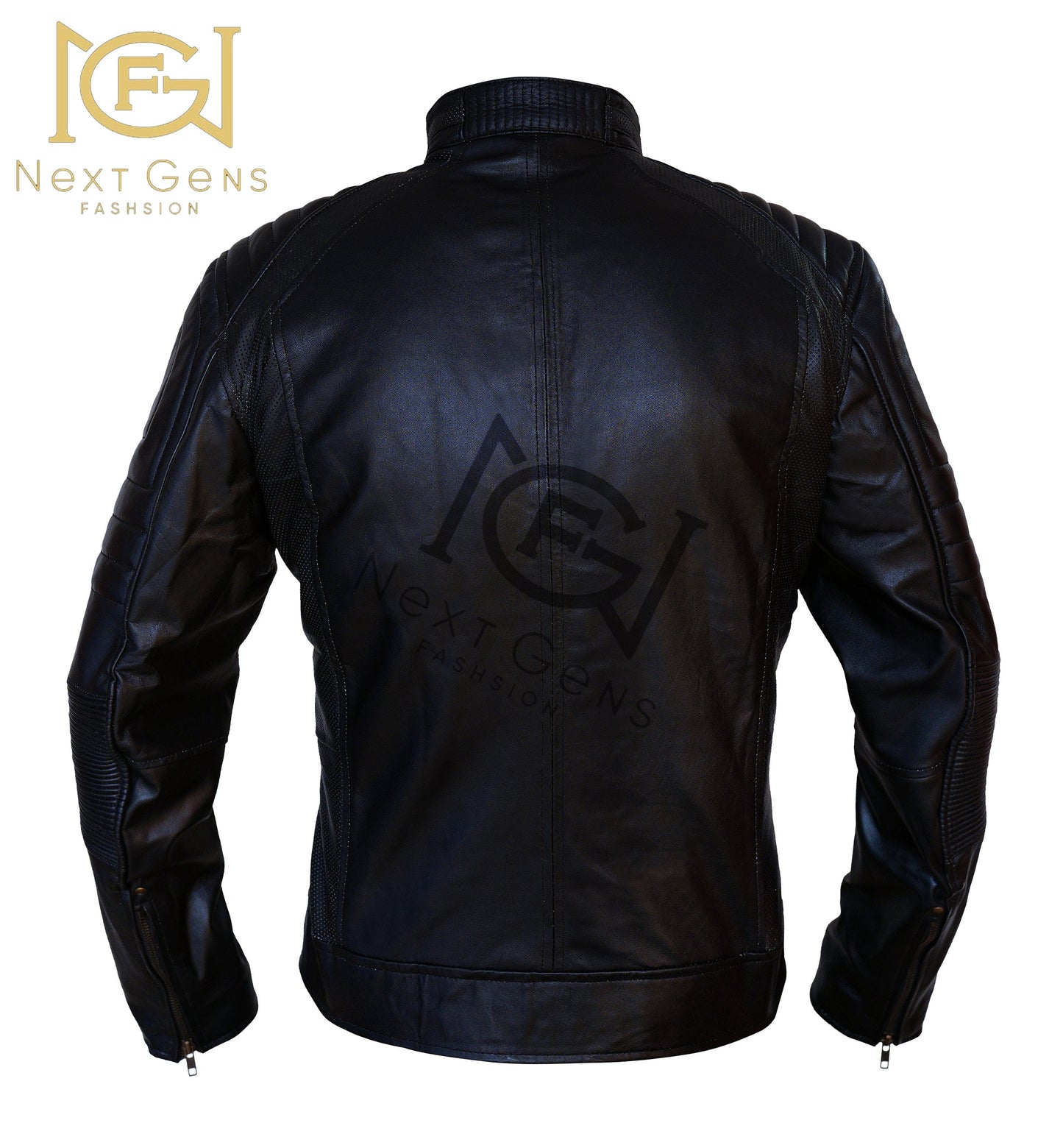 Men Leather Jacket Real Black/Chocolate Brown Biker Leather Jacket for Mens Vintage Band Collar Designer Coat Scott | Top Quality  Jacket