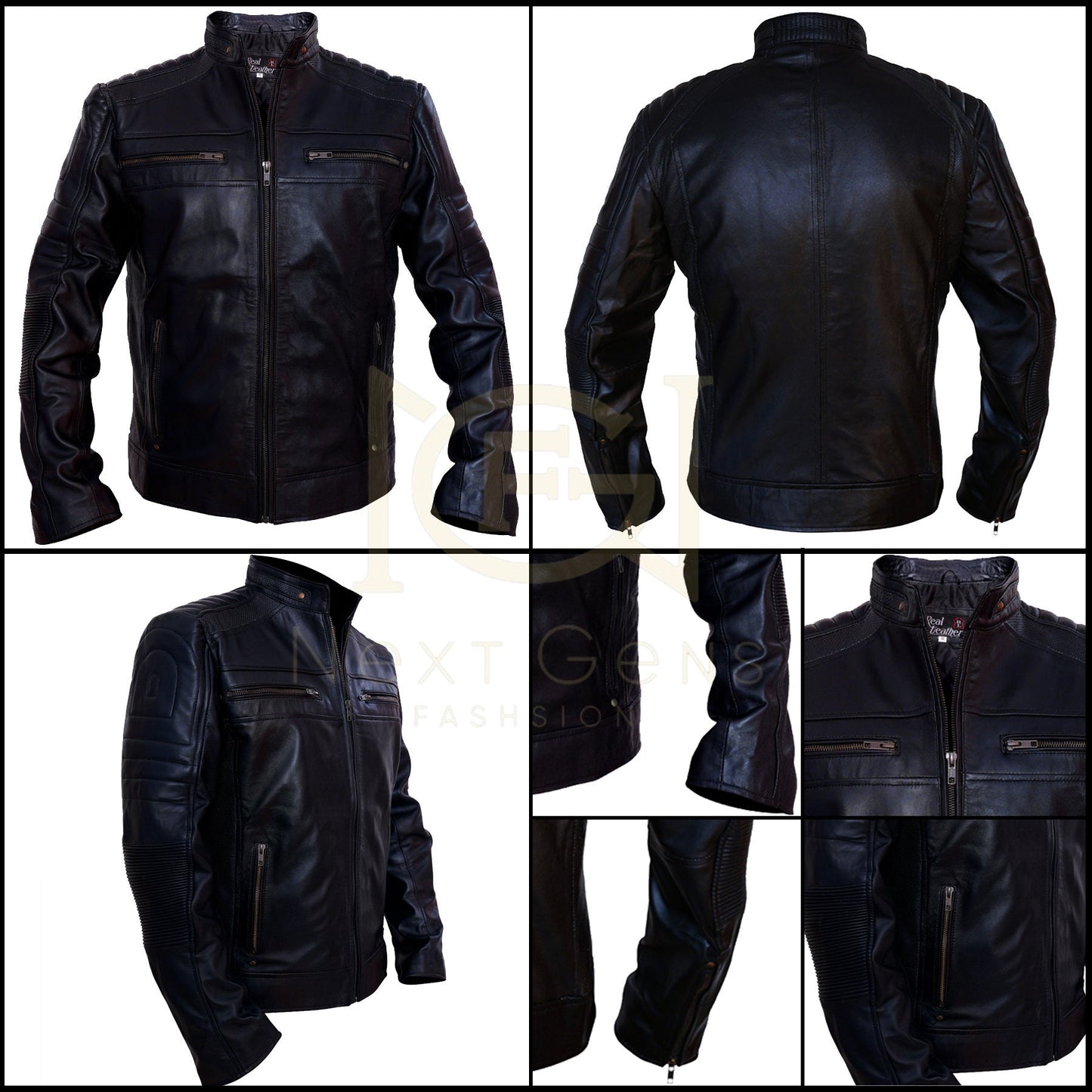 Men Leather Jacket | Handmade Black Leather Jacket Slim Fit Mens Biker leather Jacket Zipper Jacket | Top Quality Classic Leather Jacket