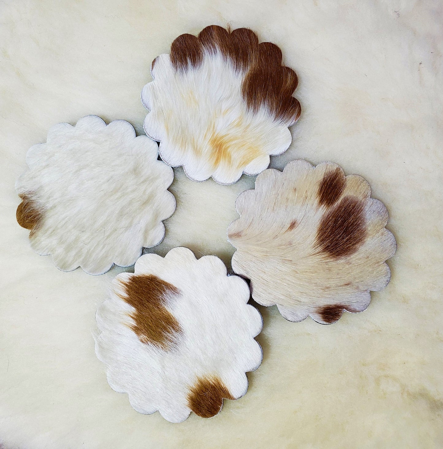 Cowhide Coaster Natural Cowhide Drink Coasters Hair On  Coasters Leather Tea Cup Coasters Home Decor & Home Living Ideas.