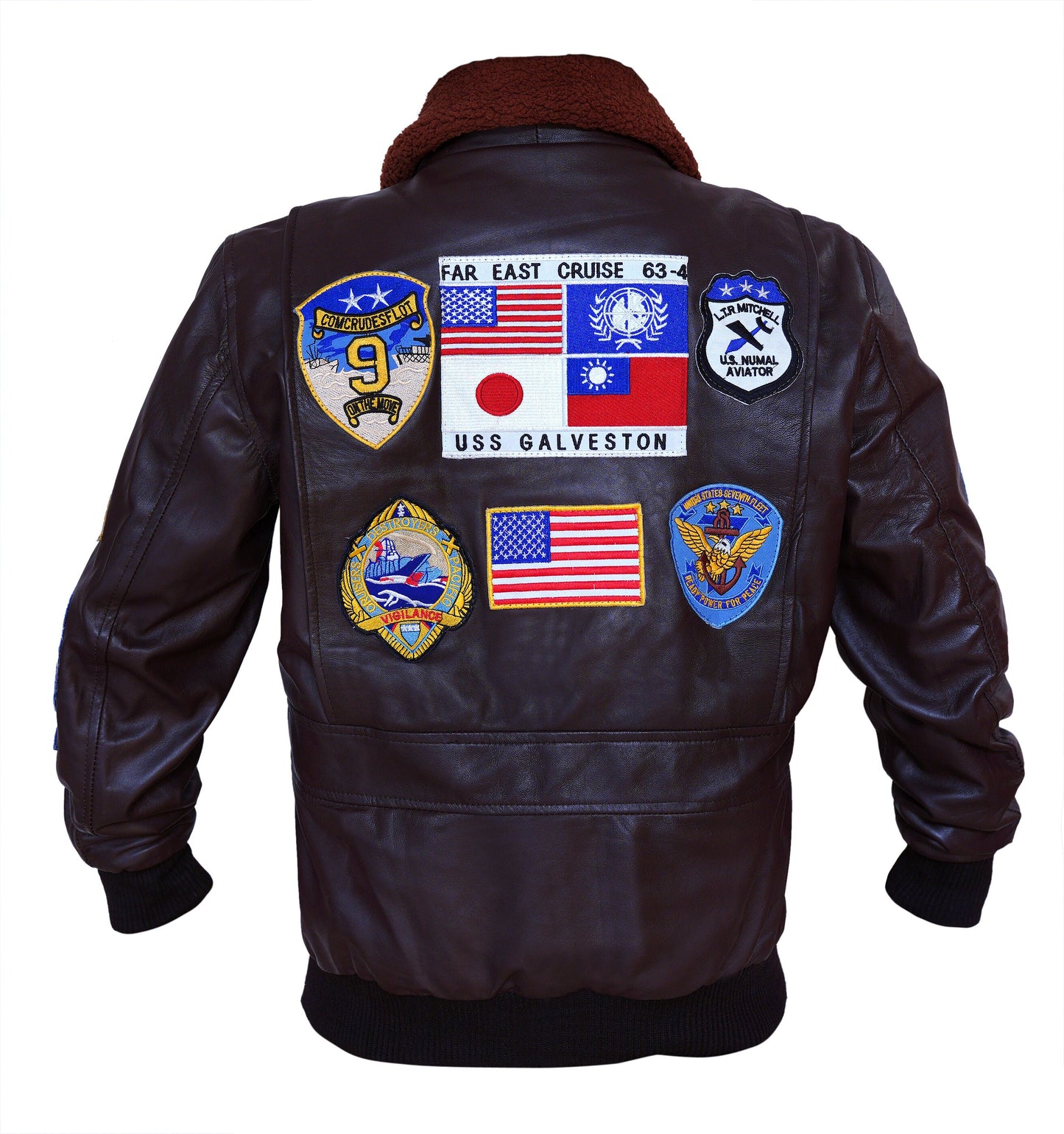 pilot Flight Bomber Cow Leather Jacket ! Pilot Brown And Black Biker Jacket.