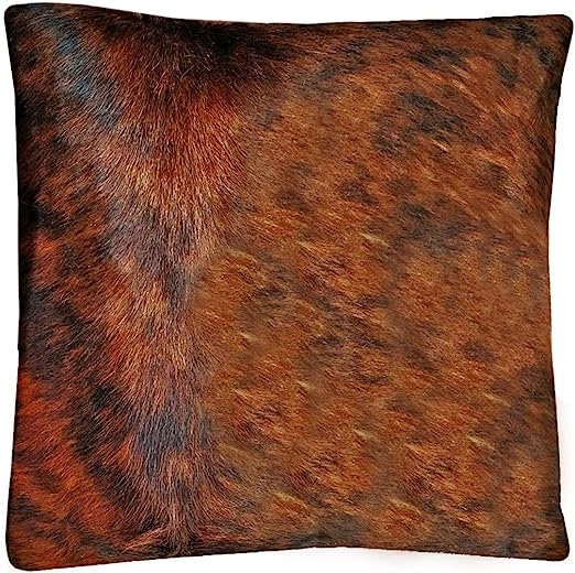 Set of 2 Exotic Brindle Cowhide Cushion Cover Cowhide Pillowcases Leather Decorative Rug 16 X 16 | Christmas Decor Cushion Pillow Covers NEW