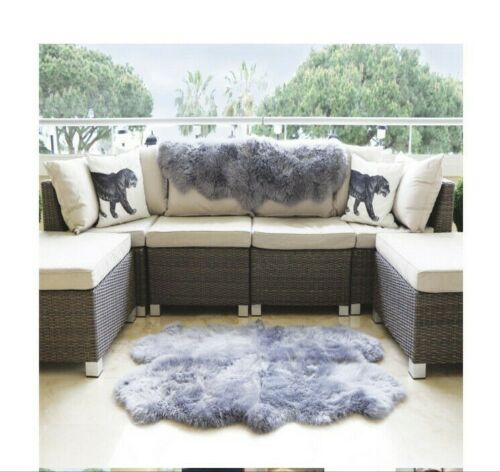 Premium Quality Quad Sheepskin Rug Natural Large Sheep Skin 4 X 6 Australian Sheep Skin Fluffy Gray SheepSkin